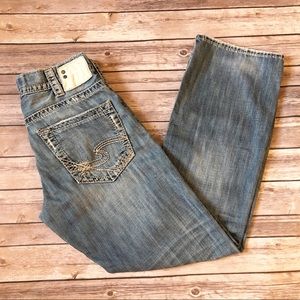 Silver Jeans Denim Mens ZAC Relaxed Straight Leg